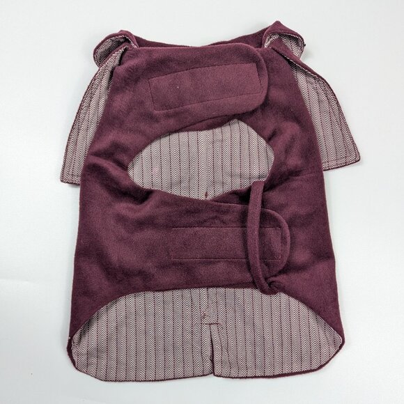 Martha Stewart Pets Burgundy Dog Overcoat/Cloak Medium - Picture 2 of 8